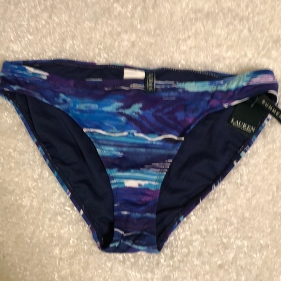 Ralph Lauren bikini bottom (NEW). Blue. Sz 12 - Picture 1 of 4